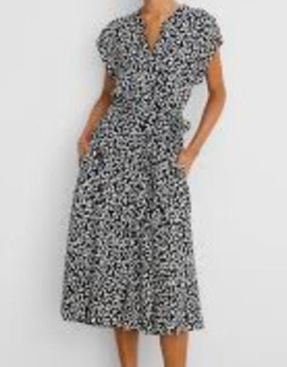 Nic + Zoe Dress Sonni Basketweave Midi Blue XL